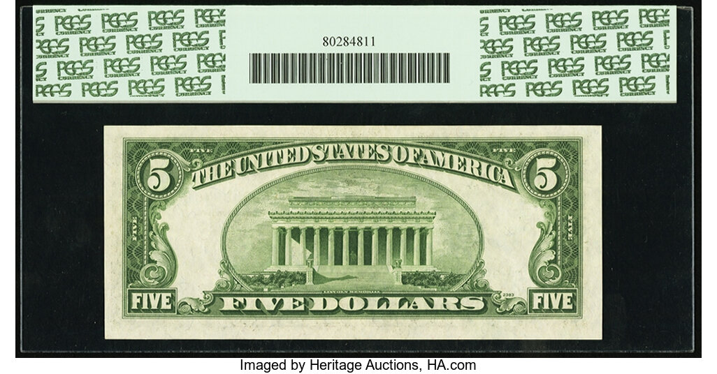 image for: Fr. 1963-G $5 1950B Federal Reserve Note. PCGS Gem New 65PPQ....