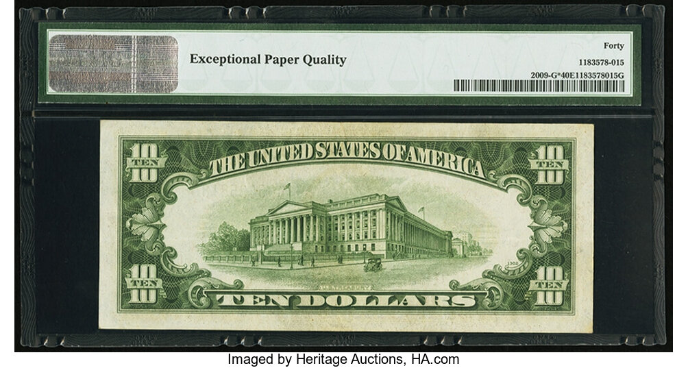 image for: Fr. 2009-G* $10 1934D Federal Reserve Star Note. PMG Extremely Fine 40 EPQ....