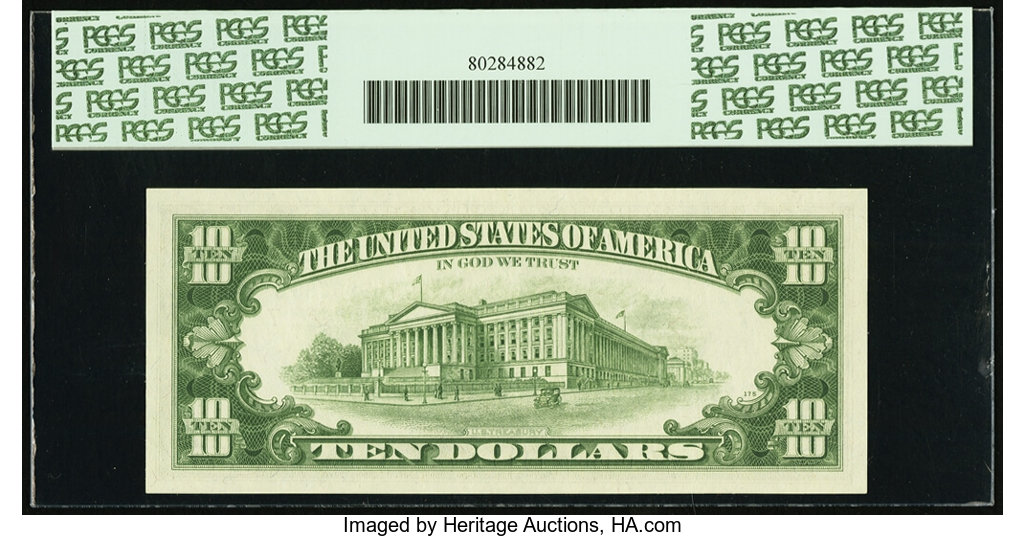 image for: Fr. 2021-G $10 1969C Federal Reserve Note. PCGS Gem New 65PPQ....