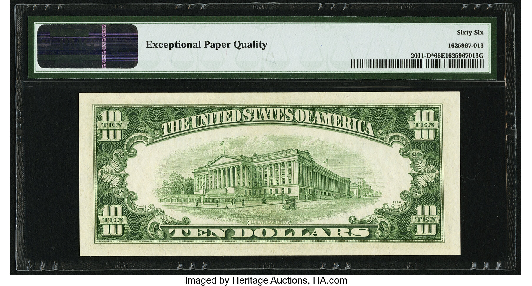 image for: Fr. 2011-D* $10 1950A Federal Reserve Note. PMG Gem Uncirculated 66 EPQ....