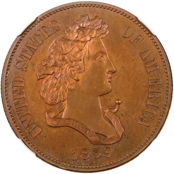 image for: 50C 1859 J-238 NGC PR63BN CAC