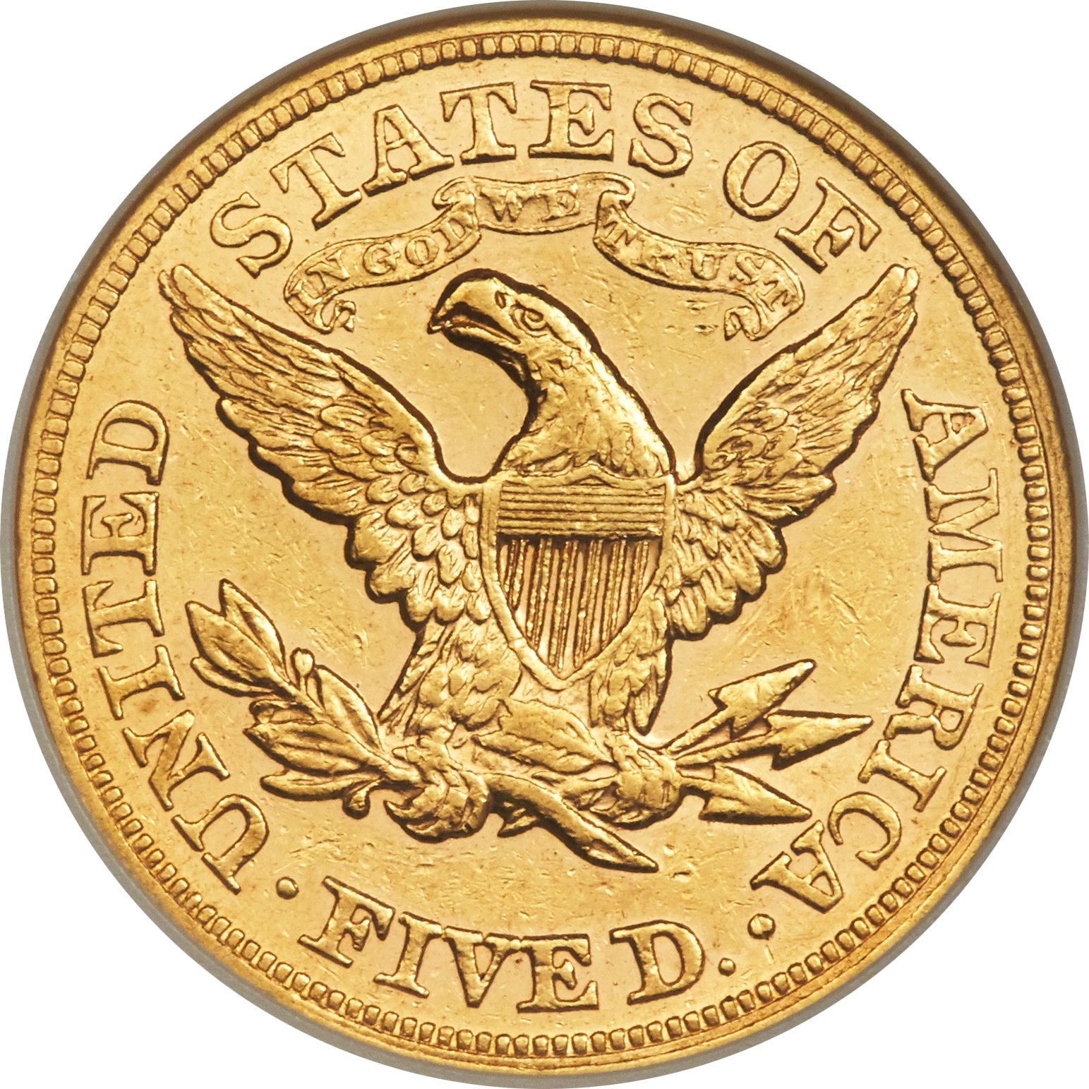 image for: 1876 $5 AU53 NGC....