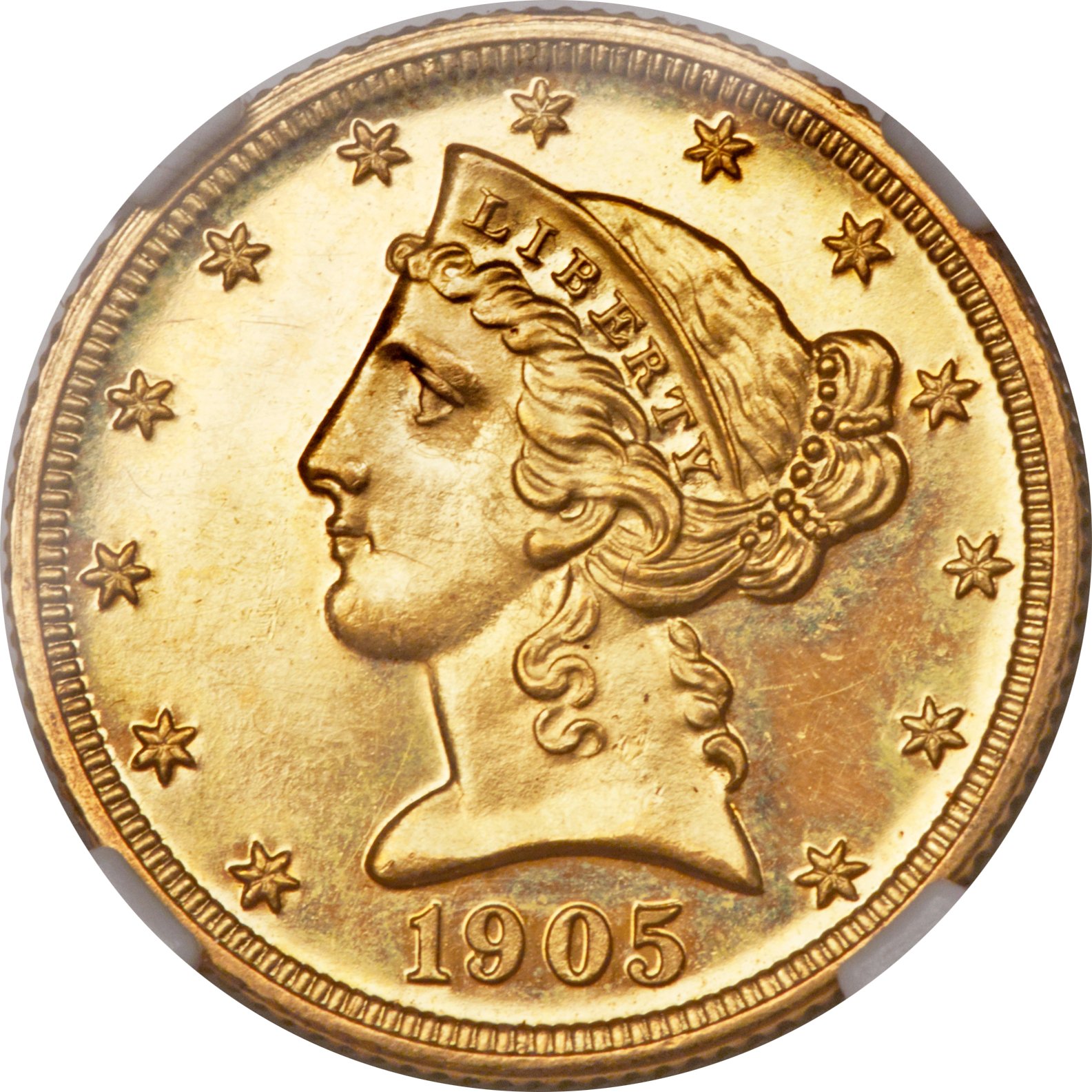 image for: 1905 $5 PR63 Cameo NGC....