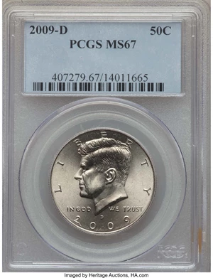 image for: 2009-D 50C MS67 PCGS. PCGS Population: (25/0). NGC Census: (0/0). ...
