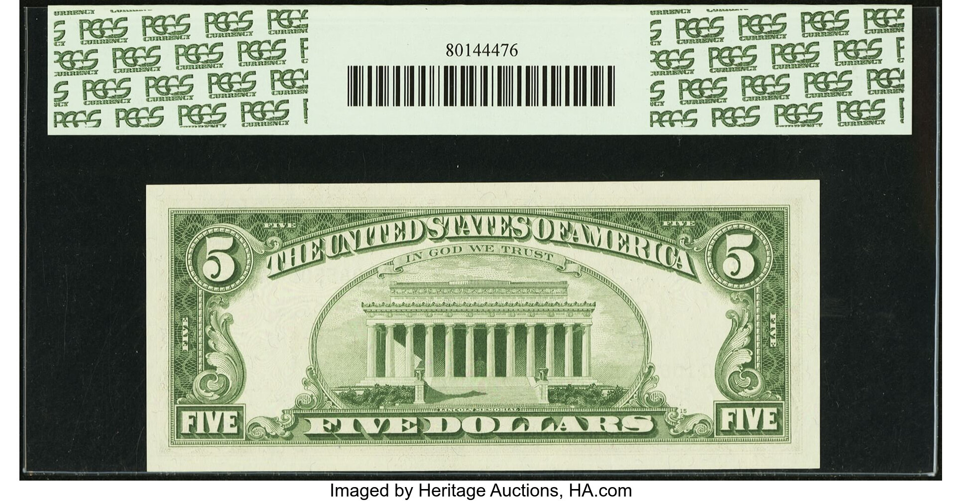 image for: Fr. 1967-G $5 1963 Federal Reserve Note. PCGS Gem New 65PPQ....