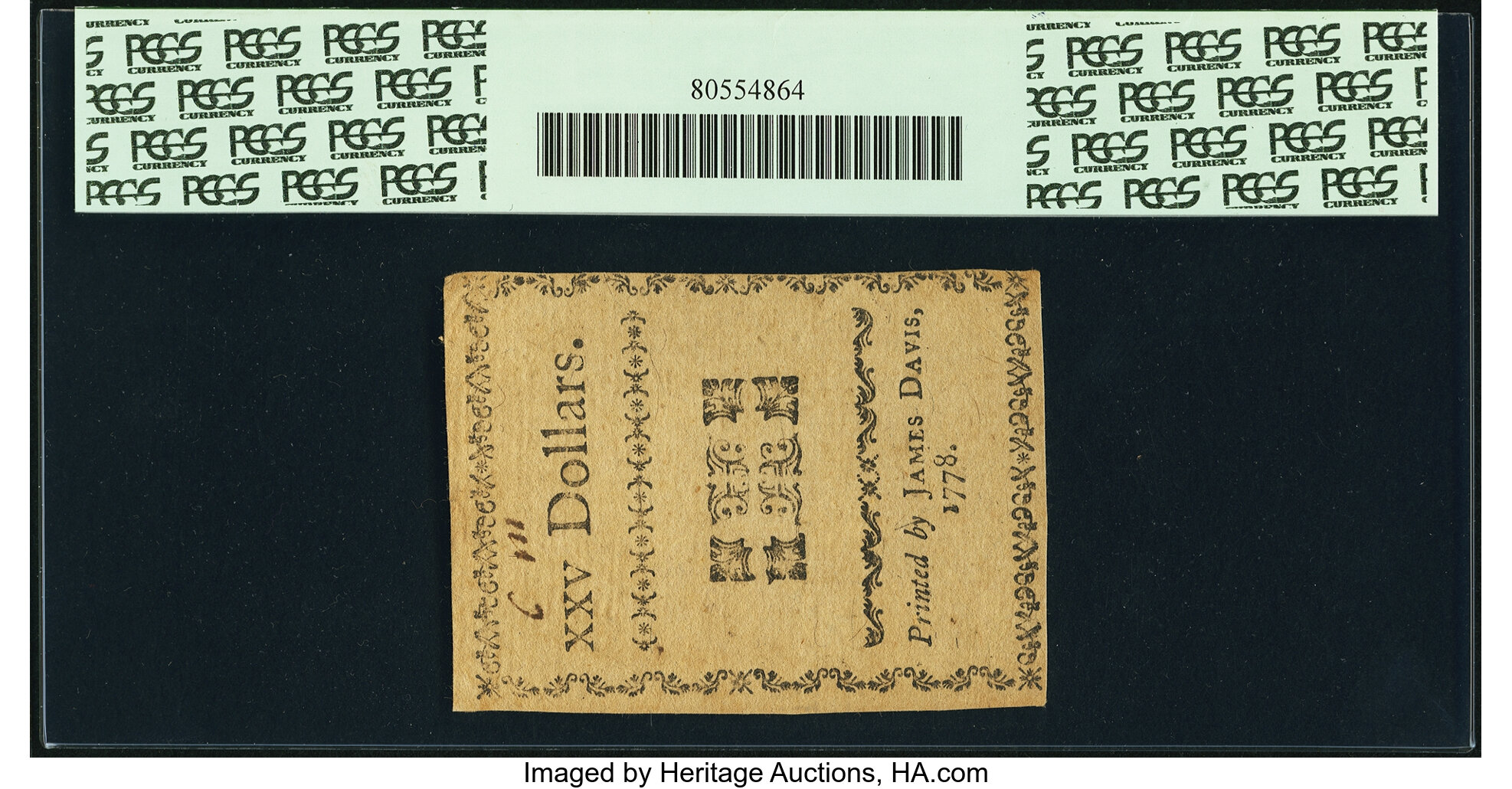 image for: North Carolina August 8, 1778 $25 Sic Transit Gloria Mundi PCGS About New 50....