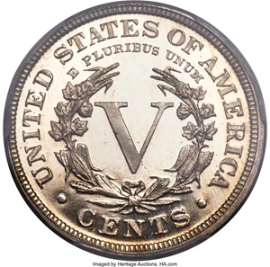 image for: 1891 5C PR67 Cameo PCGS....