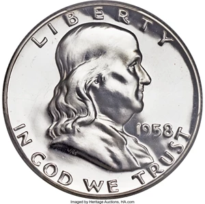 image for: 1958 50C PR69 Cameo PCGS....