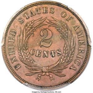 image for: 1864 2C Small Motto, FS-401, PR63 Brown PCGS....