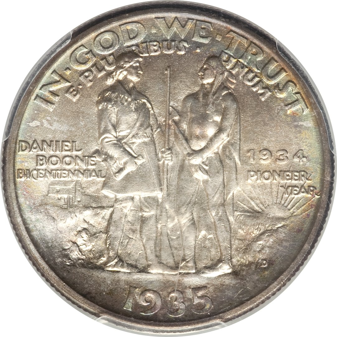 1935/34-D 50c Boone MS68 CAC thumbnail 7