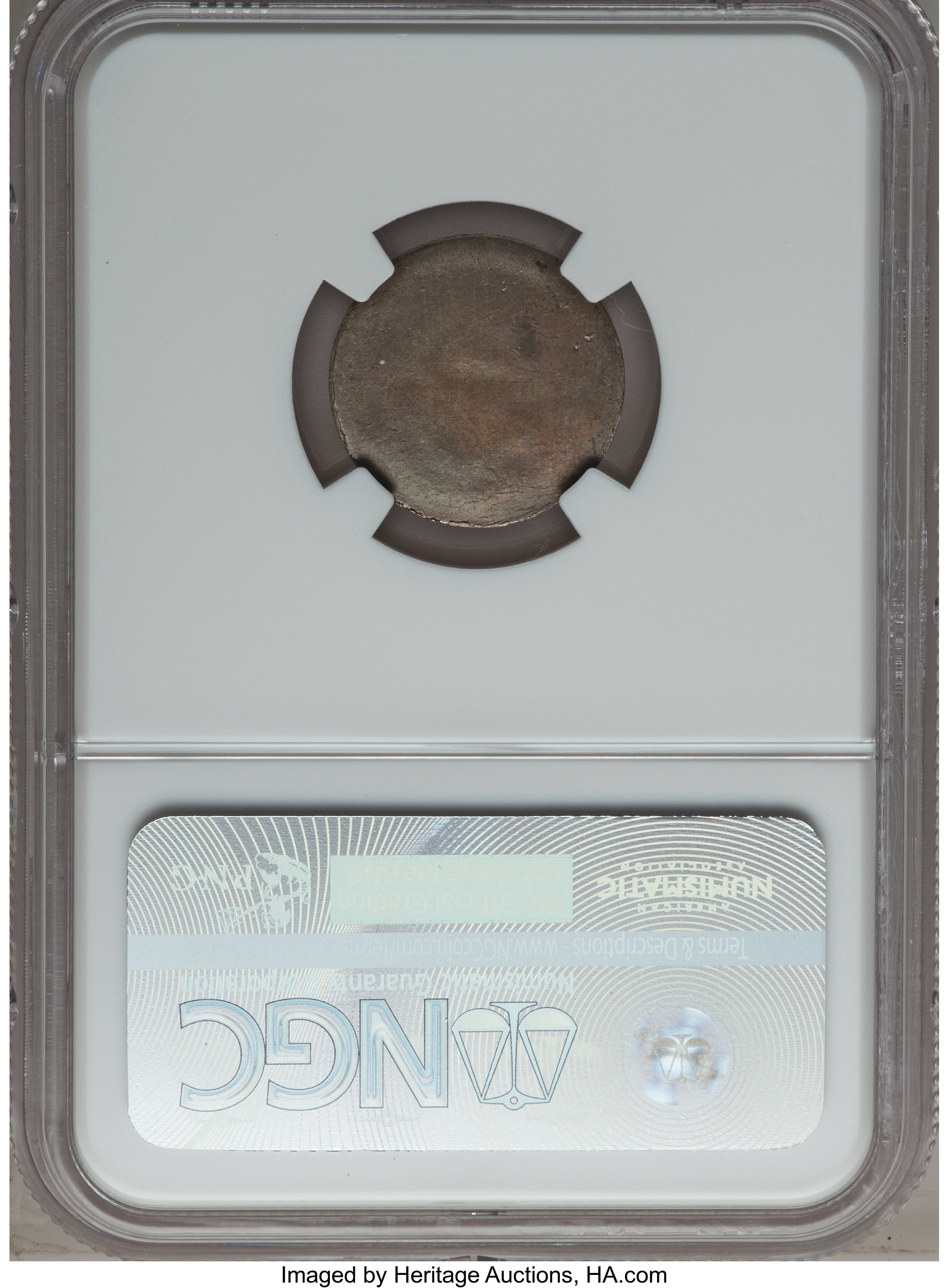 image for: 1849 $2 1/2 Mormon Quarter Eagle, Uniface Copper Restrike, Plain Edge, K-1a, Low R.7, MS62 Brown NGC....