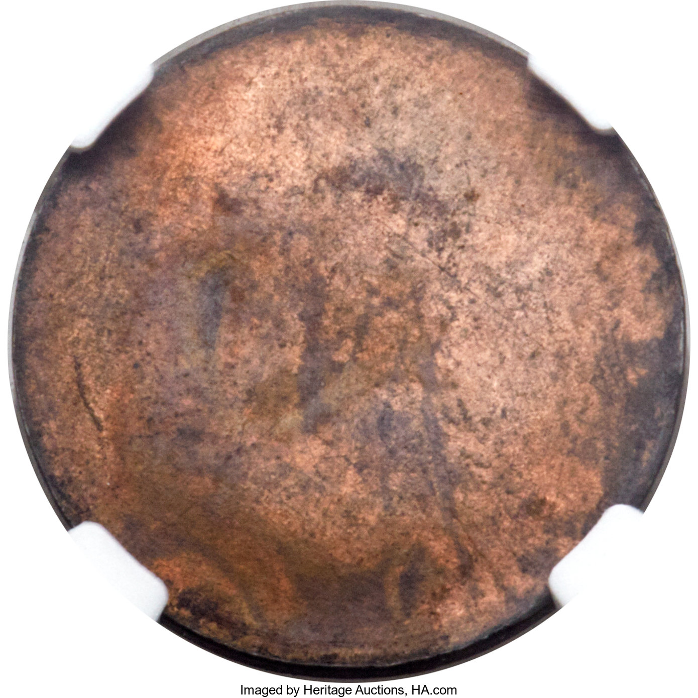 image for: 1849 $2 1/2 Mormon Quarter Eagle, Uniface Copper Restrike, Plain Edge, K-1a, Low R.7, MS65 Red and Brown NGC....