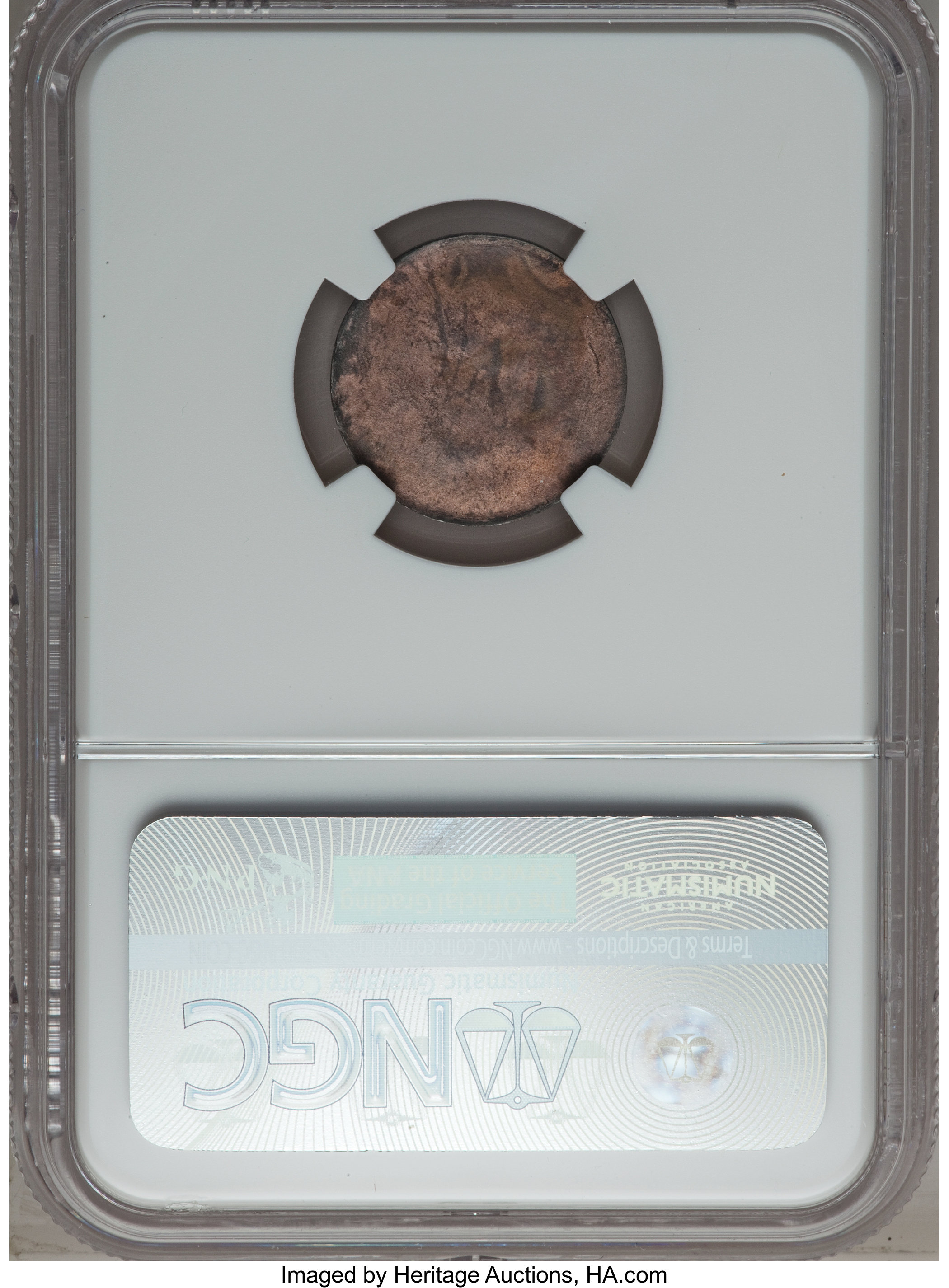 image for: 1849 $2 1/2 Mormon Quarter Eagle, Uniface Copper Restrike, Plain Edge, K-1a, Low R.7, MS65 Red and Brown NGC....