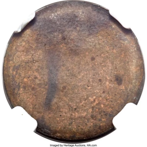image for: 1850 $5 Mormon Five Dollar, Uniface Copper Restrike, Plain Edge, K-7, R.7, MS63 Red and Brown NGC....