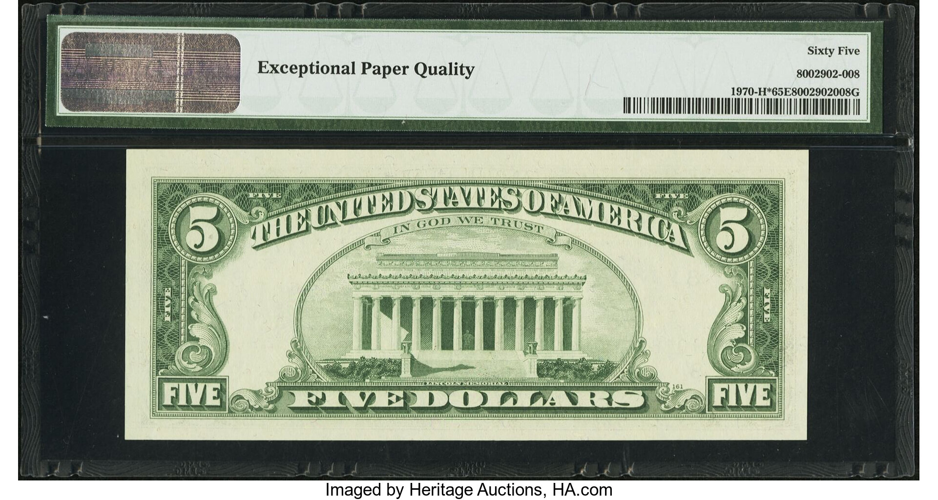 image for: Fr. 1970-H* $5 1969A Federal Reserve Star Note. PMG Gem Uncirculated 65 EPQ....