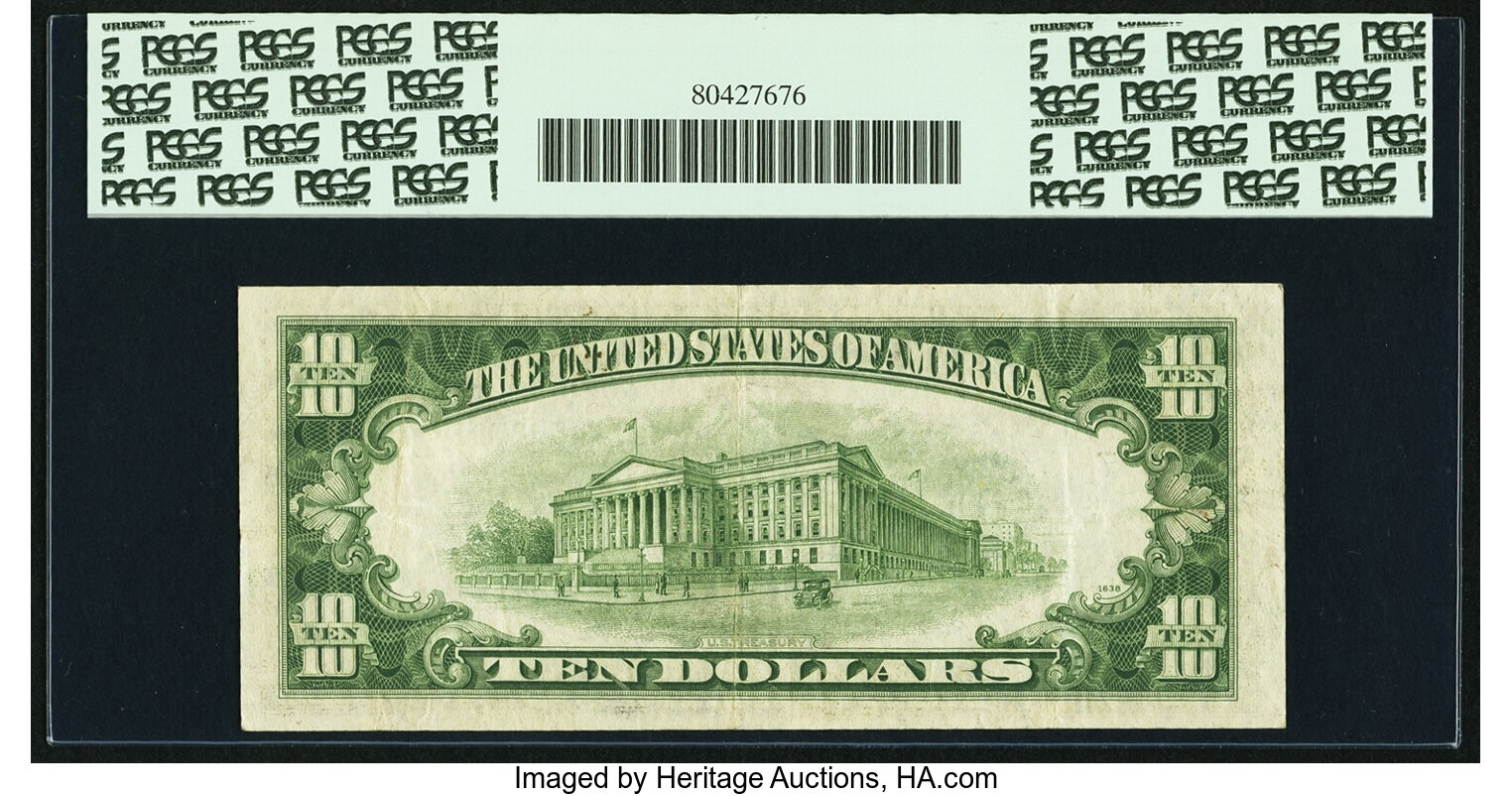 image for: Fr. 2012-G* $10 1950B Federal Reserve Star Note. PCGS Very Fine 35....