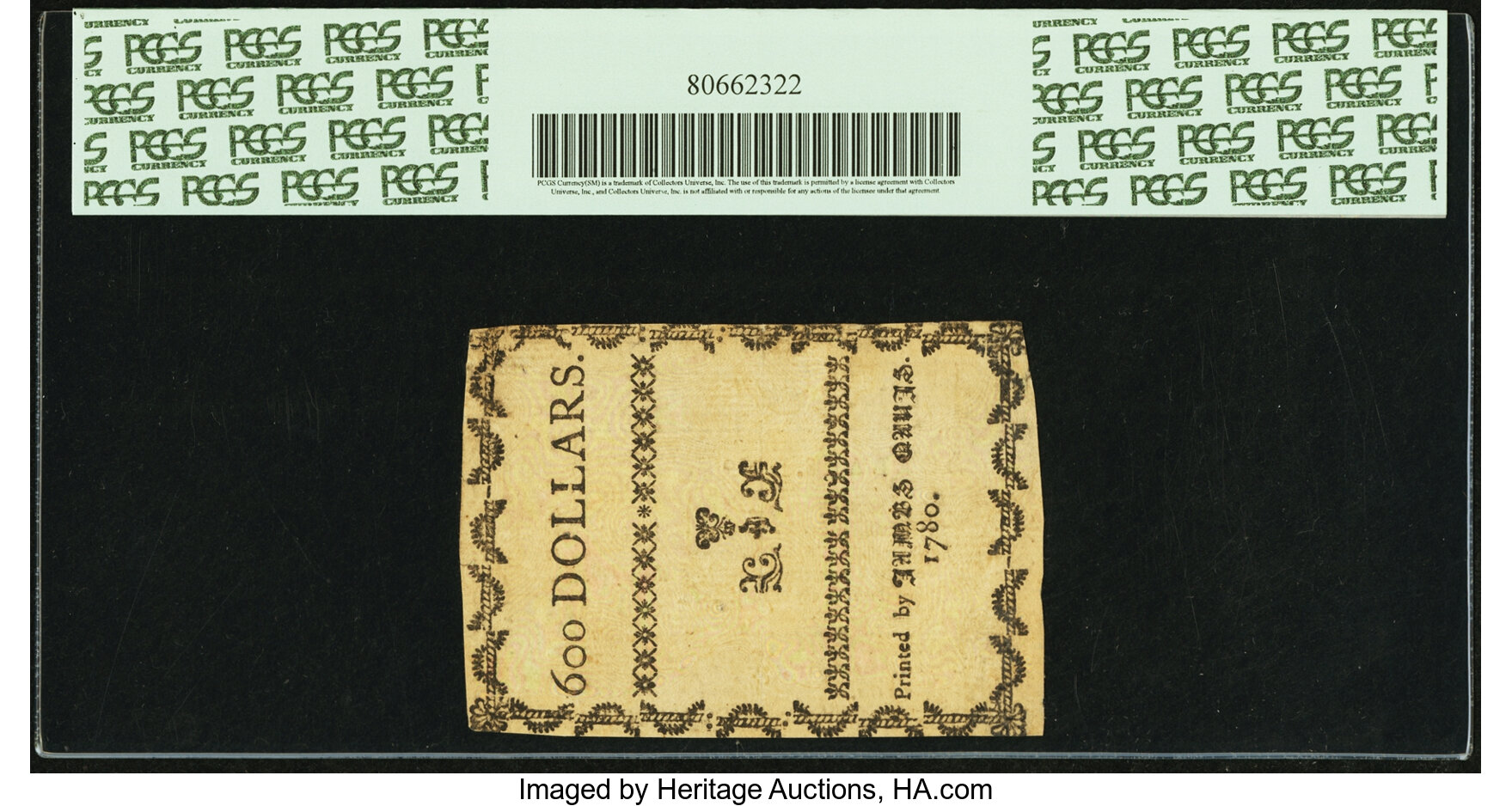 image for: North Carolina May 10, 1780 $600 Crescit Sub Pondere Virtus PCGS Apparent About New 50....