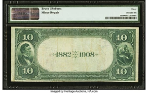 image for: Clayton, NY - $10 1882 Date Back Fr. 544 The National Exchange Bank Ch. # (E)5108...