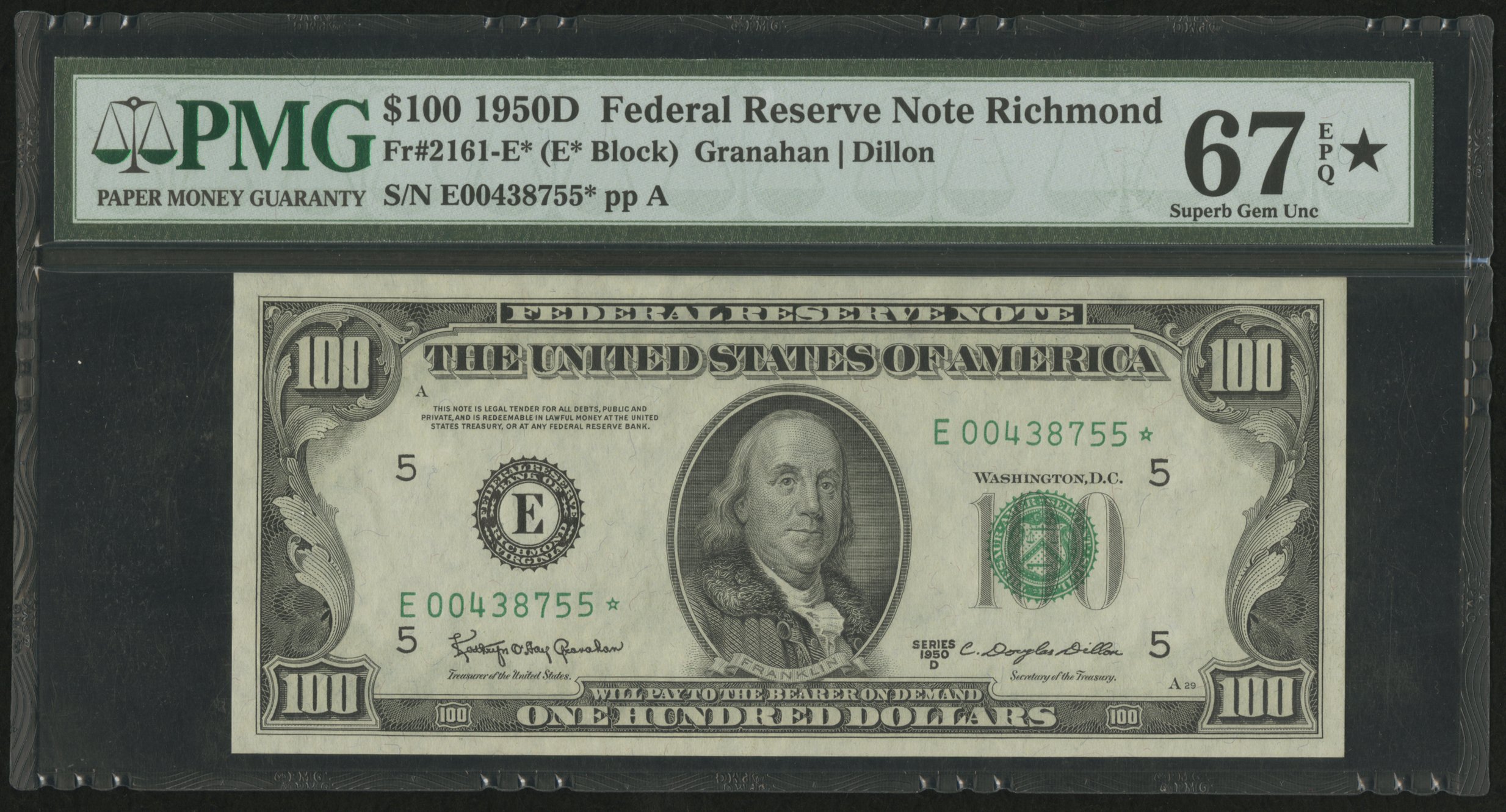 1950D $100 Replacement, Richmond (Fr. 2161E*)