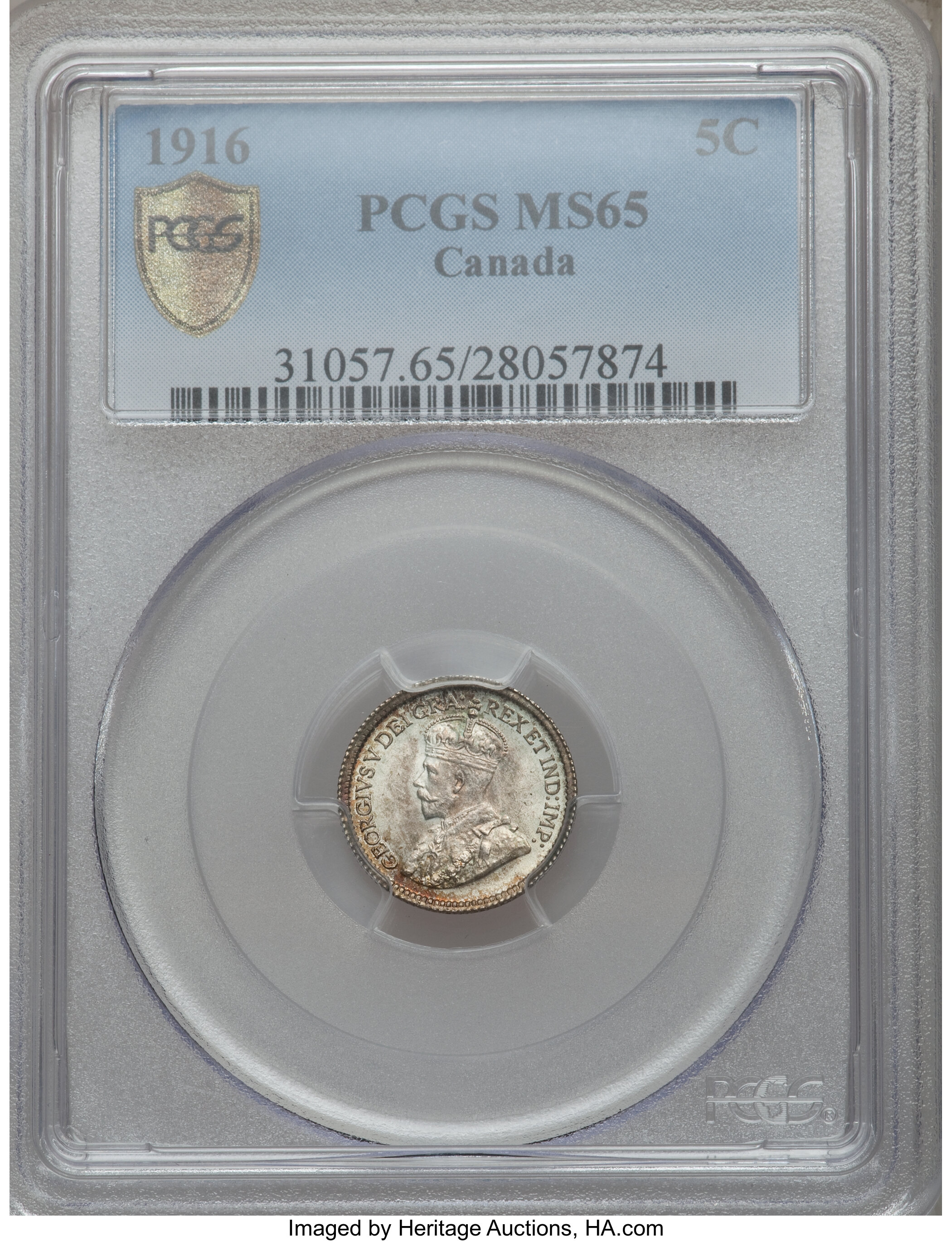 image for: George V 5 Cents 1916