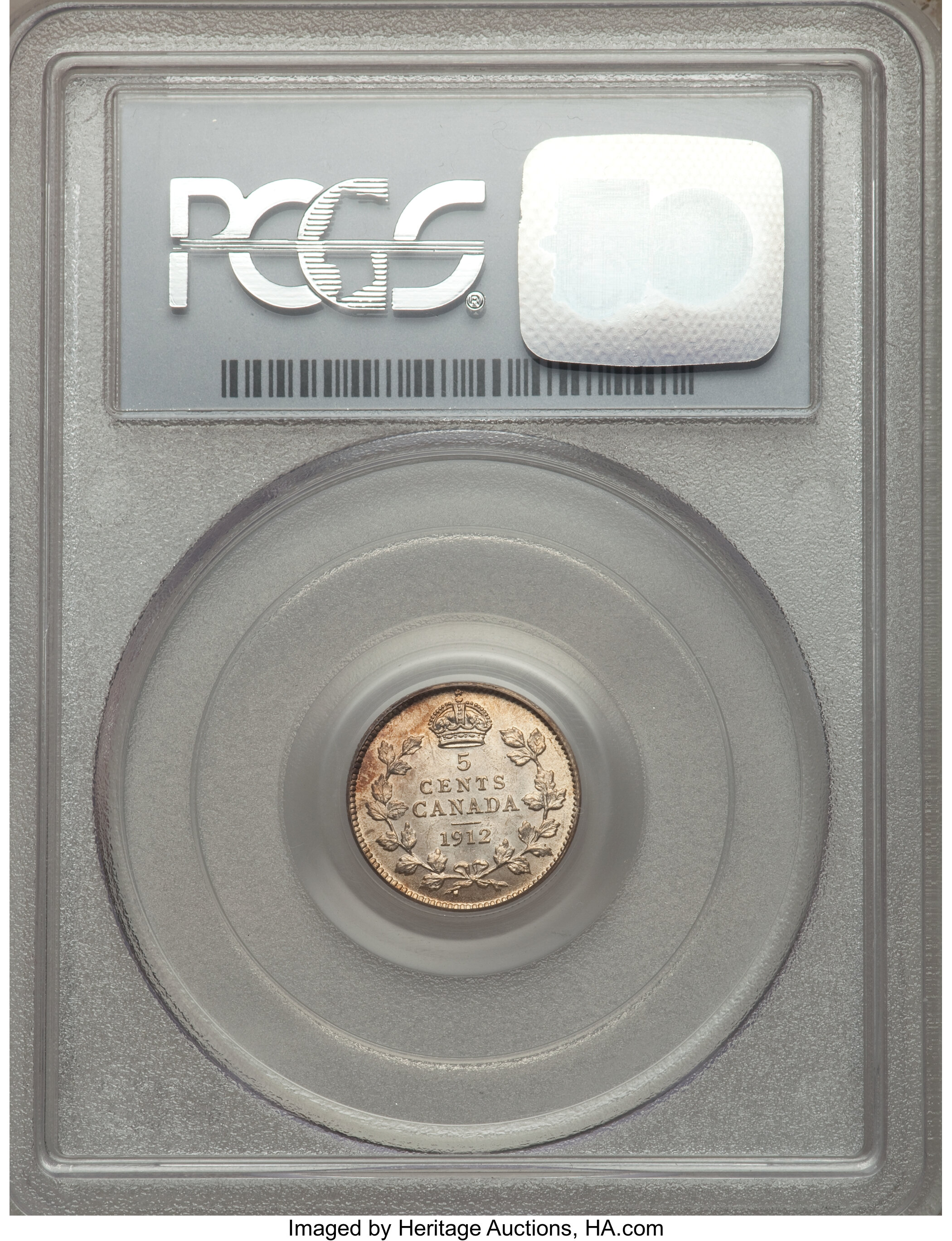 image for: George V 5 Cents 1912 MS63 PCGS