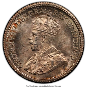 image for: George V 5 Cents 1914 MS64+ PCGS