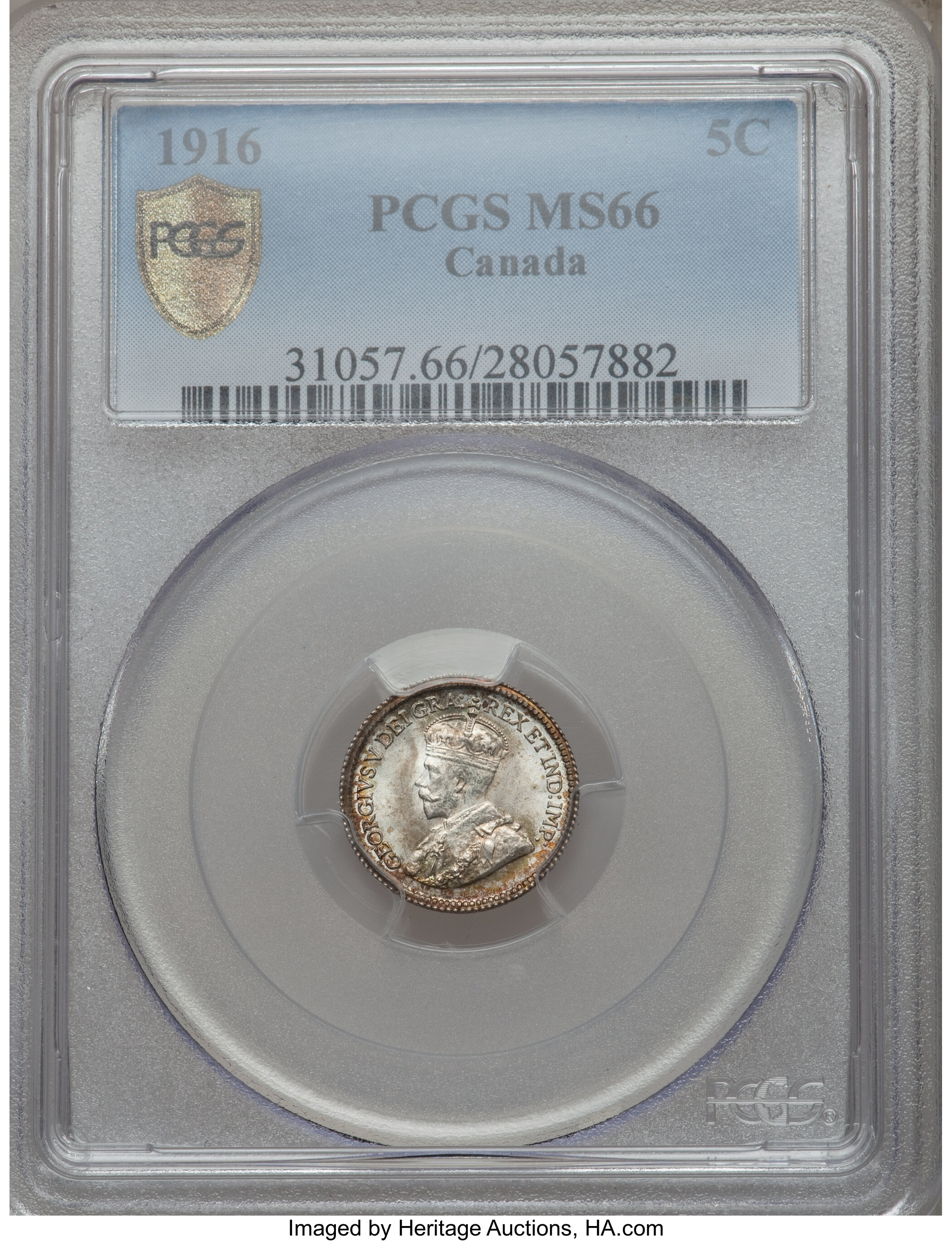 image for: George V 5 Cents 1916