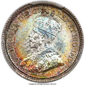 image for: George V 5 Cents 1914 MS65 PCGS