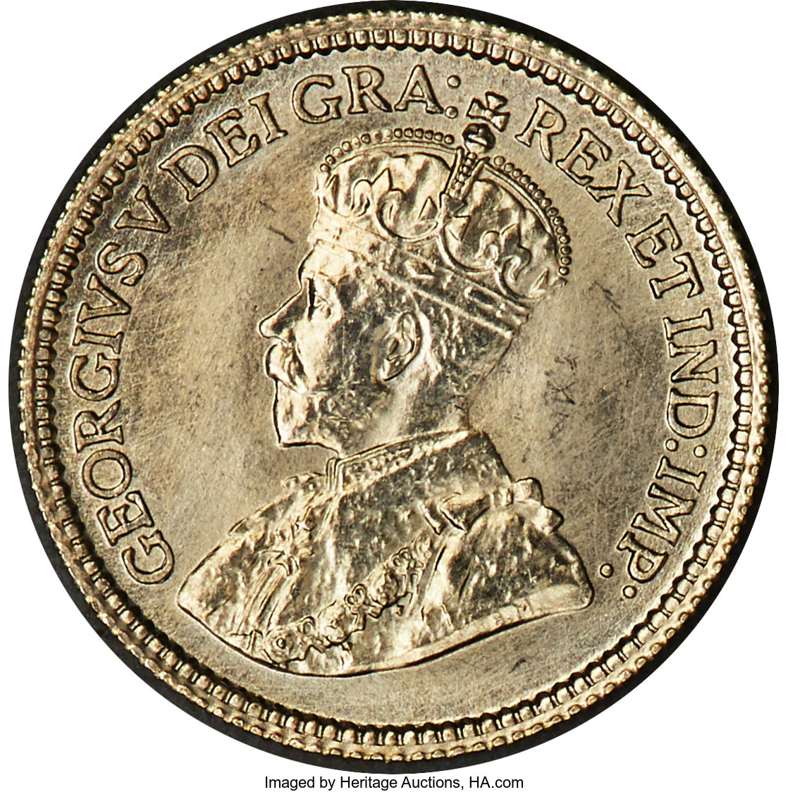 image for: George V 5 Cents 1912 MS66 PCGS