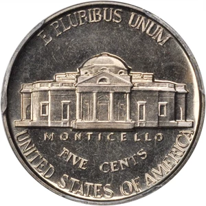 image for: 1940 Jefferson Nickel. Reverse of 1940. Proof-65 Cameo (PCGS). Secure Holder.