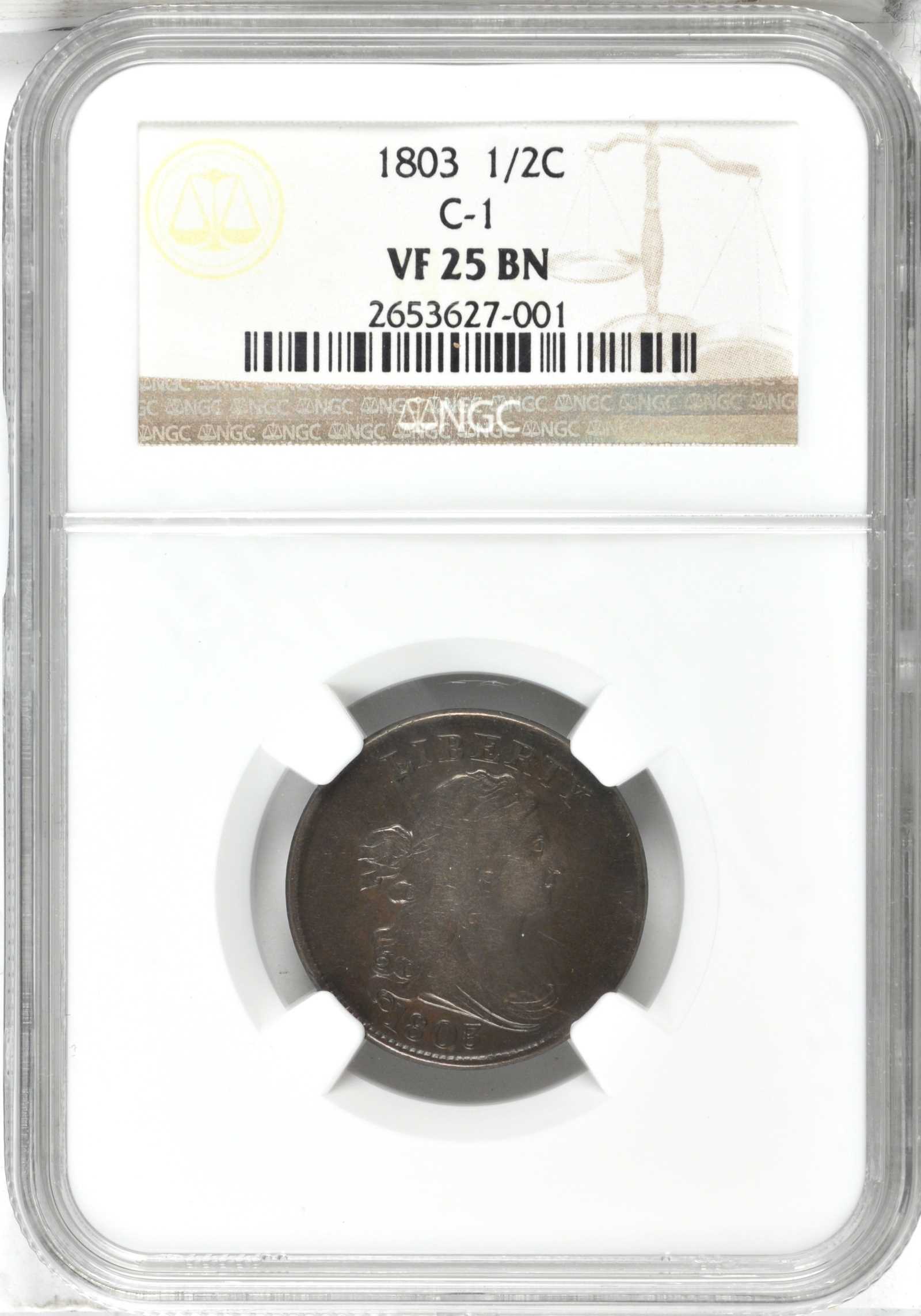 1803 1/2c C-1 MS BN AG3 BN CAC thumbnail 23