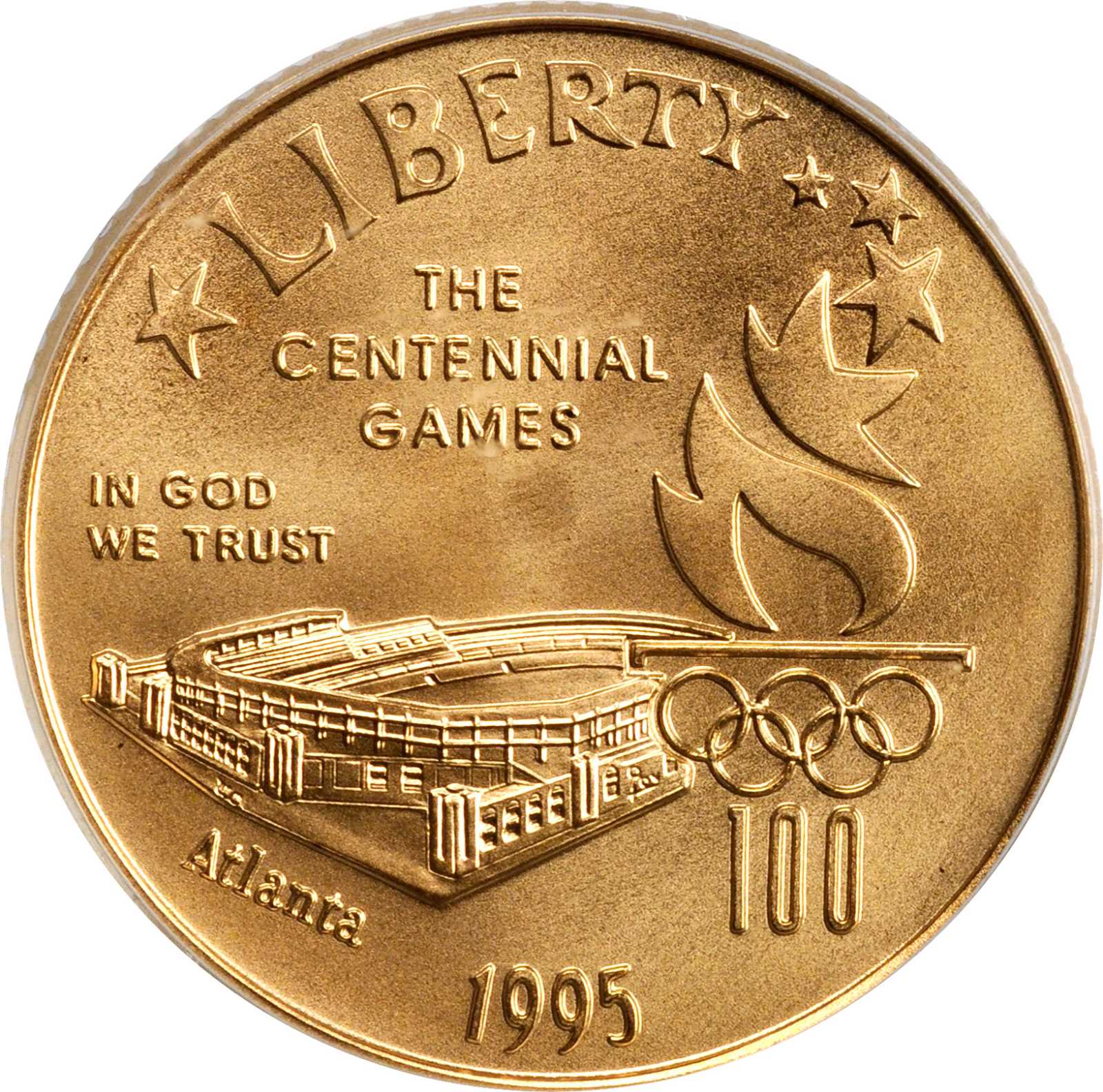 image for: 1995-W XXVI Olympiad/Stadium Gold $5. MS-69 (PCGS).