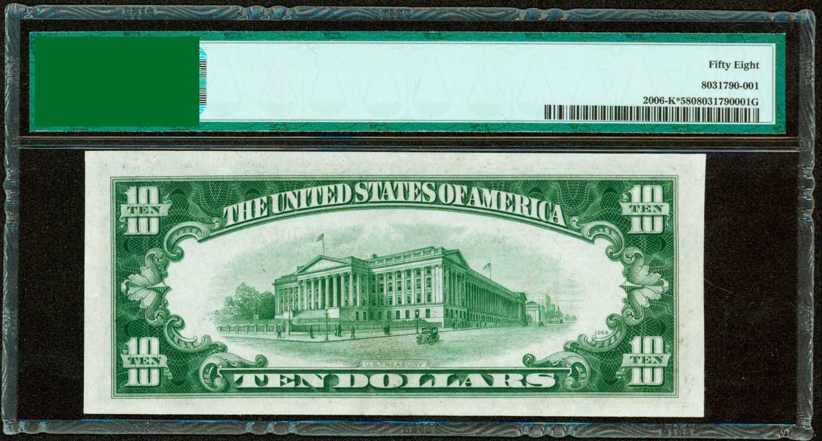 image for: Fr. 2006-K*. 1934A $10 Federal Reserve Star Note.  Dallas. PMG Choice About Uncirculated 58.
