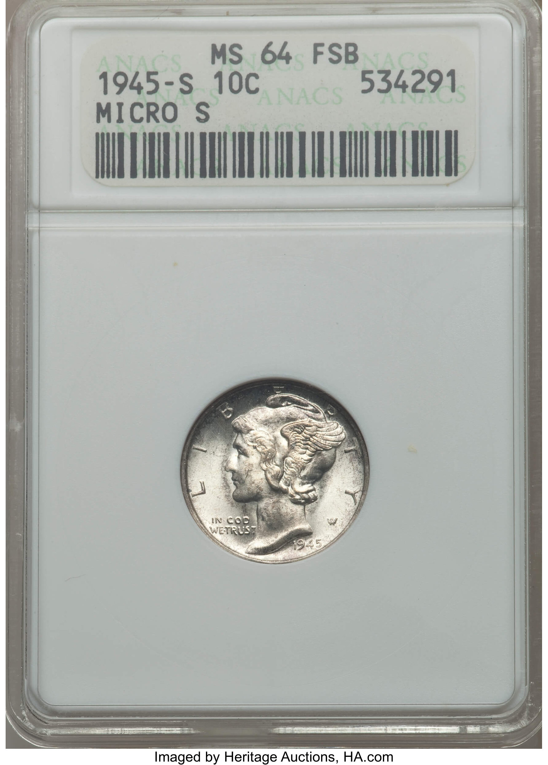 1945-S 10c Micro S MS FB MS61 FB thumbnail 9