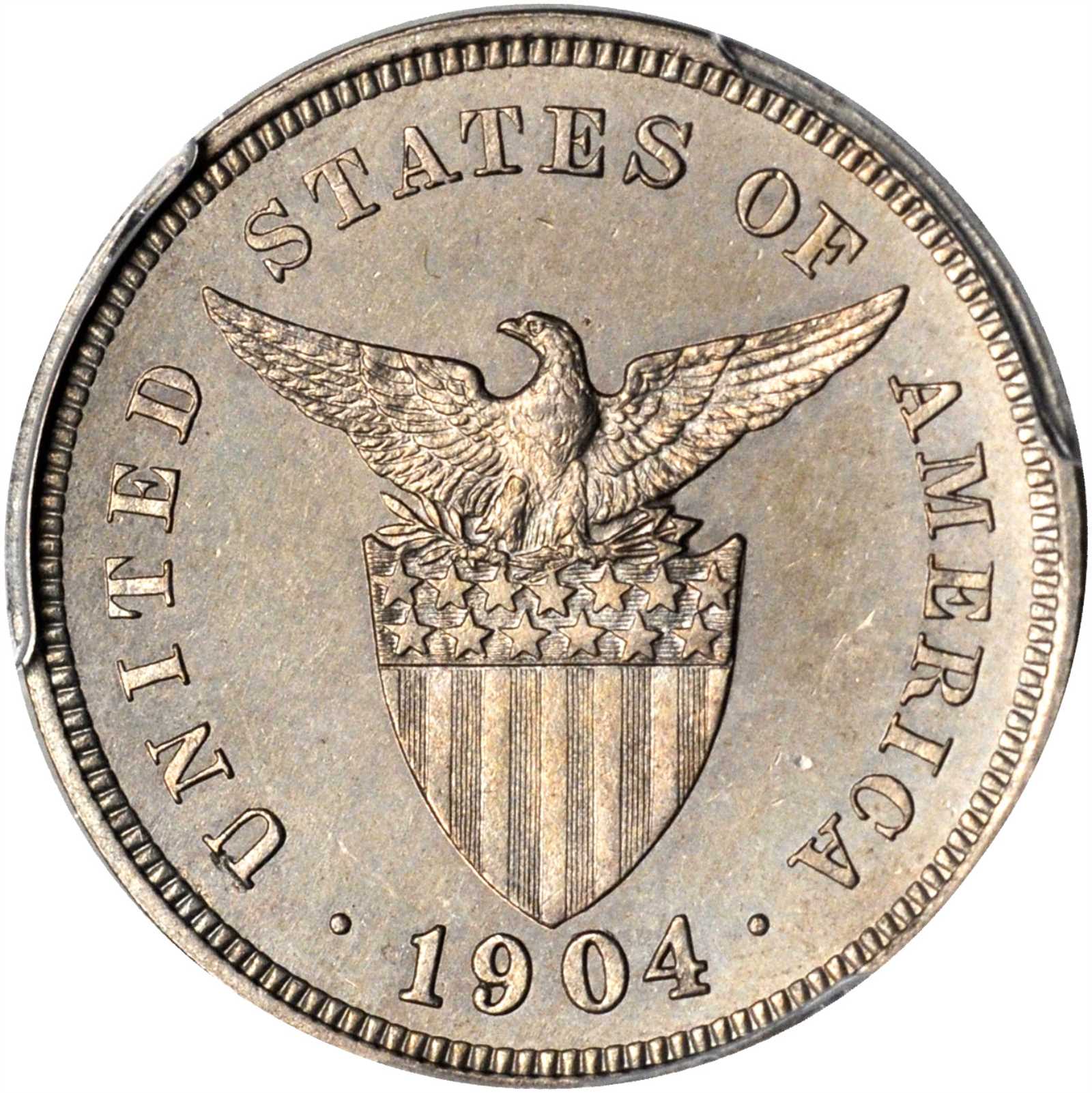 image for: PHILIPPINES. 1 & 5 Cents, 1904. PCGS PROOF-62 RB to PROOF-64.