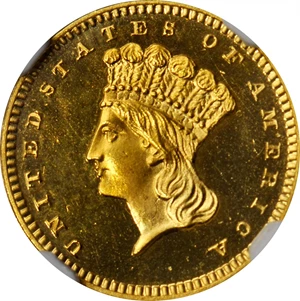 image for: 1867 Gold Dollar. Proof-66 Cameo (NGC).