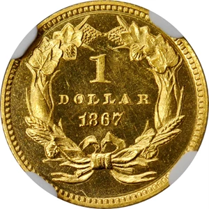 image for: 1867 Gold Dollar. Proof-66 Cameo (NGC).