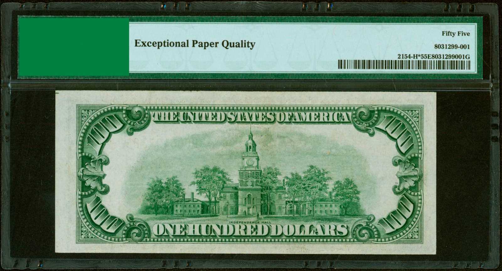 image for: Fr. 2154-H*. 1934B $100 Federal Reserve Note. St. Louis. PMG About Uncirculated 55 EPQ.