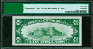 image for: Fr. 1700. 1933 $10 Silver Certificate. PMG Superb Gem Uncirculated 67 EPQ.