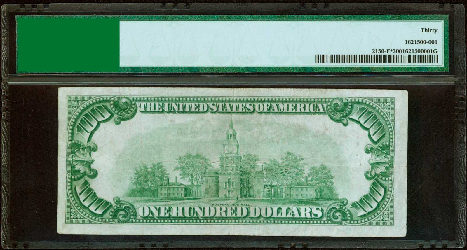 image for: Fr. 2150-E*. 1928 $100 Federal Reserve Star Note. Richmond. PMG Very Fine 30.