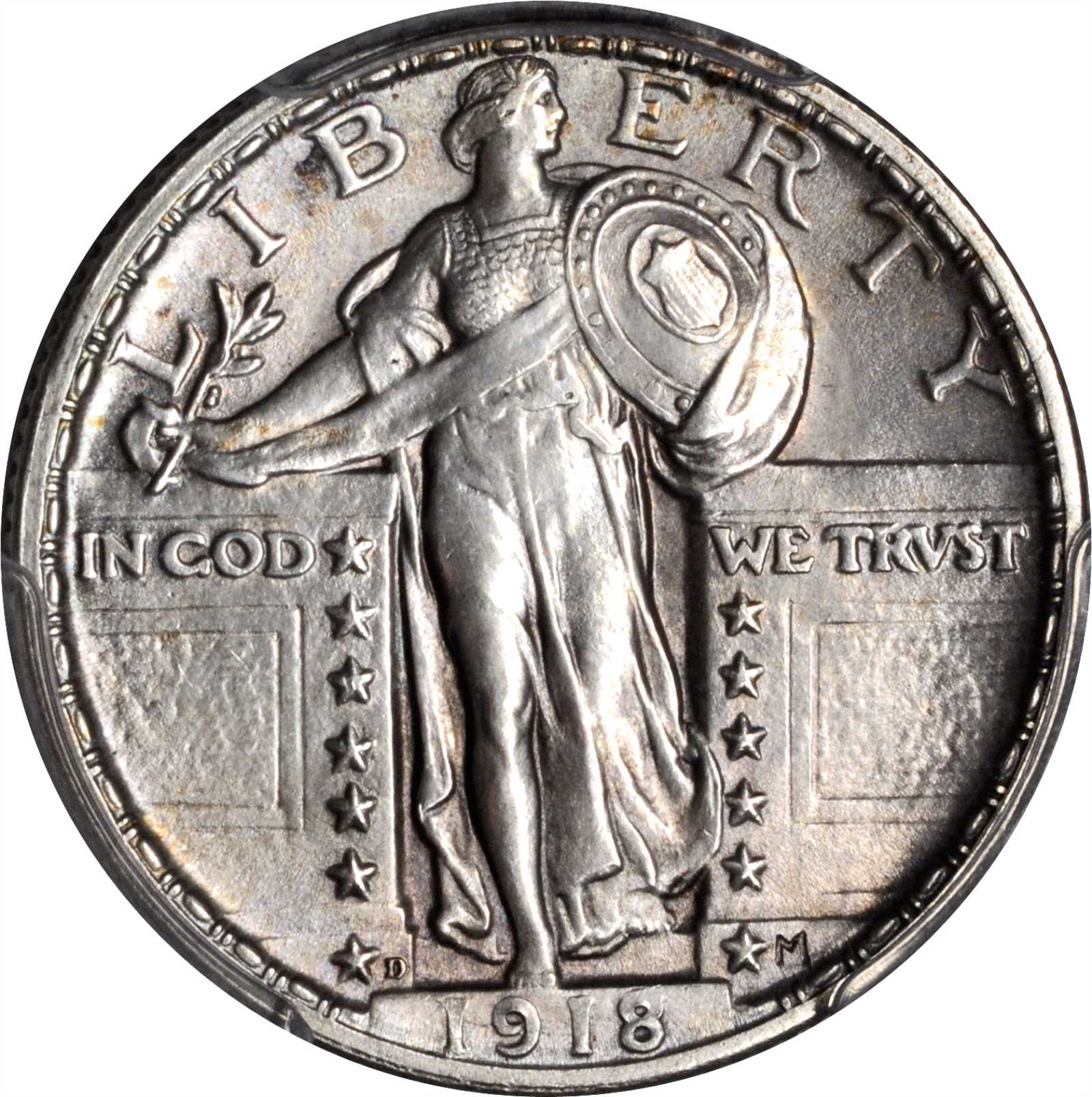 1918-D Standing Liberty Quarter. Unc Details--Cleaning (PCGS).