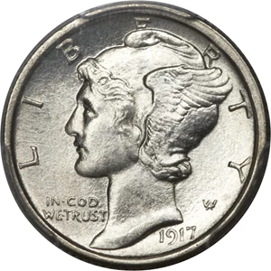 image for: 1917-S 10C MS67 PCGS....