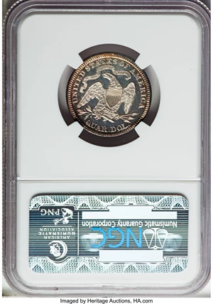 image for: 1884 25C PR68 Cameo NGC. Briggs 2-B....