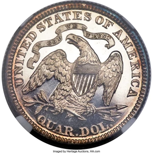 image for: 1884 25C PR68 Cameo NGC. Briggs 2-B....