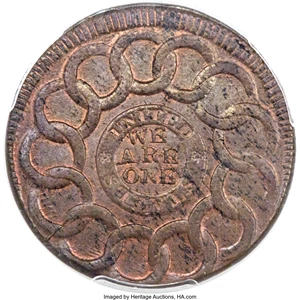 image for: 1787 1C Fugio Cent, UNITED Above MS64 Brown PCGS. Newman 11-A, W-6780, R.6....