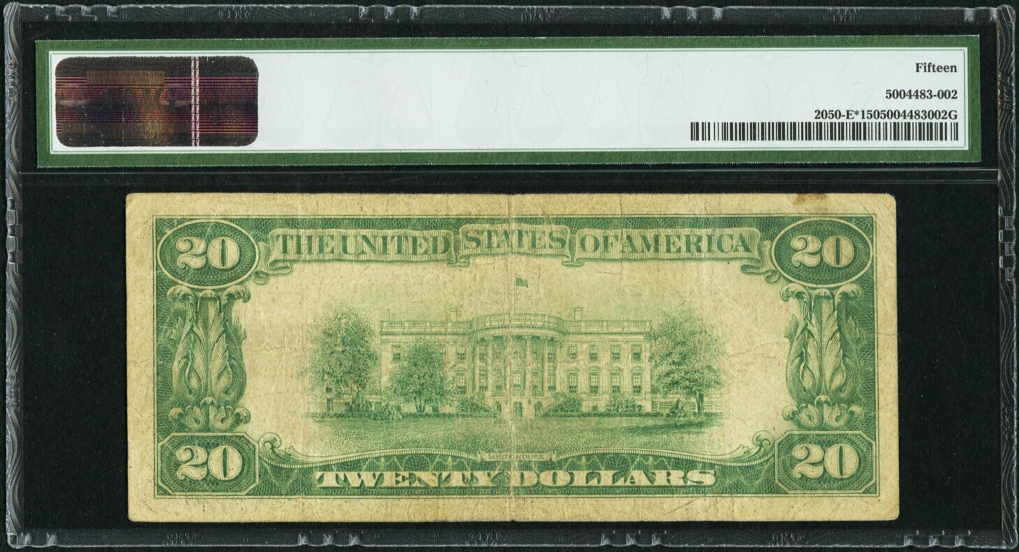 image for: Fr. 2050-E* $20 1928 Federal Reserve Star Note. PMG Choice Fine 15....