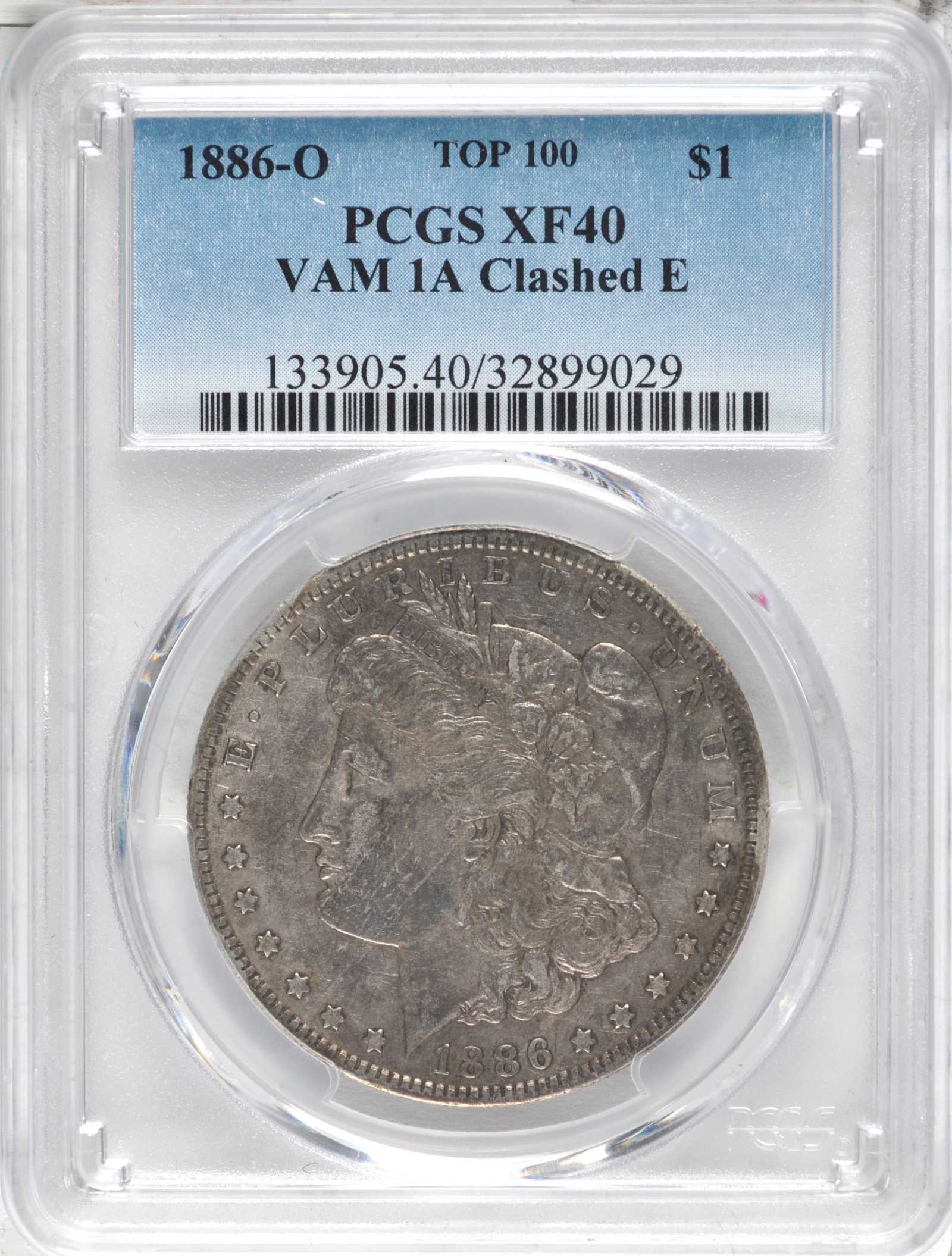1886-O $1  Clashed Reverse BER, VAM-1A1 VF30 thumbnail 9