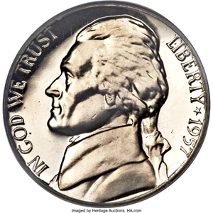 image for: 1957 5C PR67 Deep Cameo PCGS....