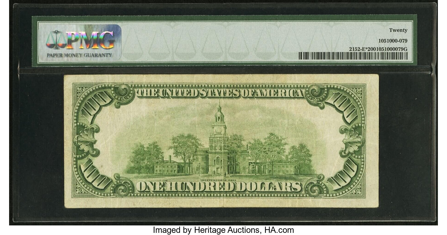 image for: Fr. 2152-E* $100 1934 Dark Green Seal Federal Reserve Star Note. PMG Very Fine 20....