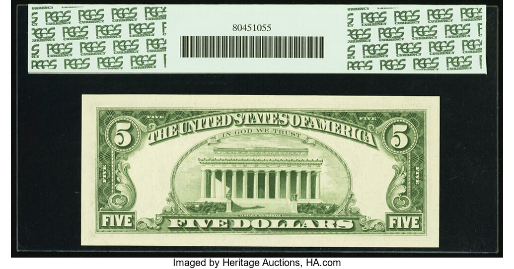image for: Fr. 1968-C* $5 1963A Federal Reserve Star Note. PCGS Superb Gem New 67PPQ....